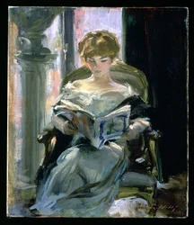 Frau beim Lesen