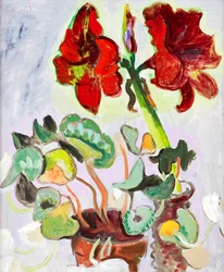 Blumenstillleben mit Amaryllis