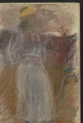 Stehende Frau in orientalischer Kleidung
