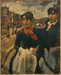 Zwei Mädchen an der Lijnbaansgracht