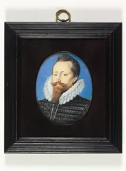 Ein Gentleman, vielleicht Edward Cecil, Viscount Wimbledon (Aquarell auf Pergament)