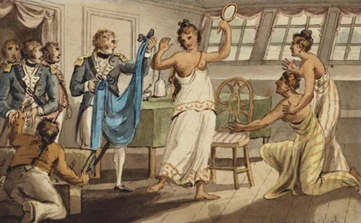 Otahitiano, aus den Reisen von Captain Cook