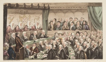 Westminster Hall, aus The English Spy, veröffentlicht 1824