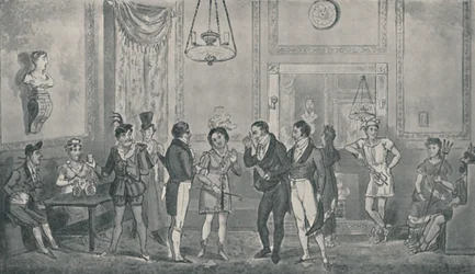 Der Grüne Raum im Drury Lane Theater, 1821