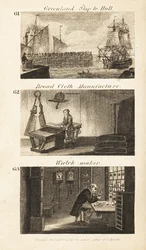 Berufe im Regency-England: Grönlandschiff nach Hull, Tuchherstellung und Uhrmacher