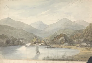 Blick auf den Fluss zwischen den Seen