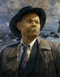 Porträt des Autors Maxim Gorki, 1936