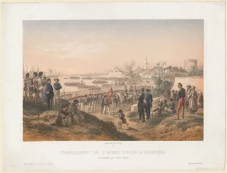 Landung der türkischen Armee in Jewpatorija unter dem Kommando von Omer Pascha, 1855