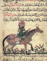 Pferd und Reiter, Illustration aus dem 