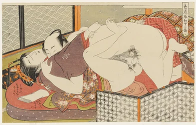 In den Vergnügungsvierteln, Nr. 3 aus Zwölf Kämpfen auf dem Weg der Liebe (Shikidō torikumi jūniban)