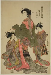 Tamazusa von Iedaya, aus der Serie "Modelle für Mode: Neue Designs so frisch wie junge Blätter (Hinagata wakana hatsu moyo)"