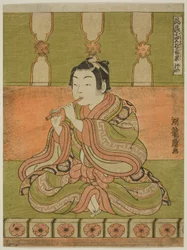 Die Flöte (Hichiriki), aus der Serie "Modische musikalische Vergnügungen der Kinder (Furyu kodomo asobi ongaku)"