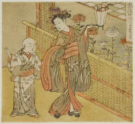 Der neunte Monat (Kikuzuki), aus der Serie "Modische zwölf Monate (Furyu juni tsuki)"