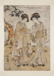 Zwei Frauen lesen einen Brief