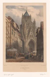 Blick auf die Kirche Saint-Maclou in Rouen