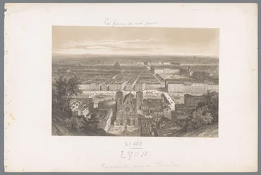 Blick auf Lyon und die Kathedrale von Fourvière