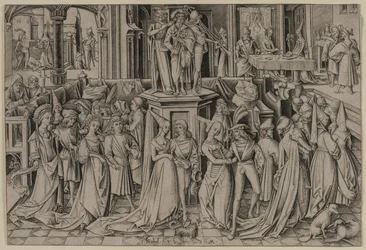 Der Tanz am Hofe des Herodes, um 1500
