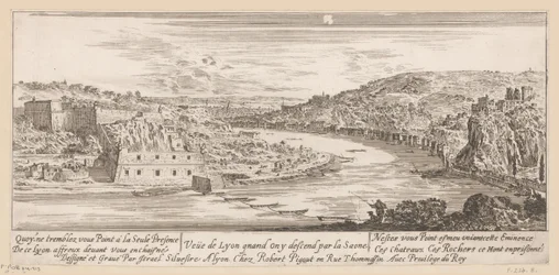 Ansicht von Lyon in einer Biegung der Saône
