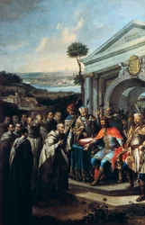 Béla III. gründet das Zisterzienserkloster in Szentgotthárd im Jahr 1183, 1795-1796