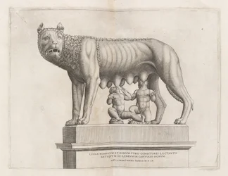 Kapitolinische Wölfin mit Romulus und Remus
