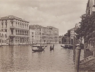 Canal Grande und Palazzo Browning