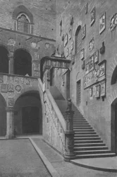 Florenz, Cortile e Scala del Palazzo del Podesta (s/w Foto)