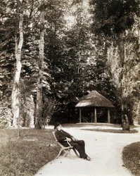 Giuseppe Verdi im Garten der Villa Verdi, Sant