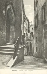 Perugia: Kirche und Via S. Agata