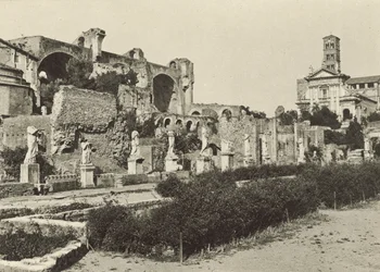 Forum Romanum, Basilika des Konstantin, Tempel des Romulus und Haus der Vestalinnen