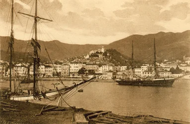 San Remo, Der Hafen (s/w Foto)