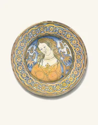 Ein Deruta Bella Donna Teller, ca. 1500-30