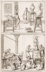 Ein Bildhaueratelier, ca. 1800