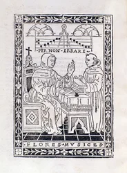 Ein Mönch gibt eine Musikstunde