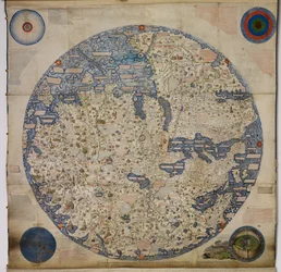 Großer Planisphäre oder Mappa Mondo von 1459, von Mauro Frau