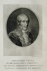 Alessandro Giuseppe Antonio Anastasio Volta (1745-1827), aus L