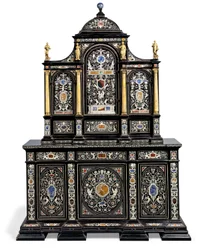 Ein italienischer Kabinett mit Ormolu-Montierung, Elfenbein und Hartstein-Einlagen