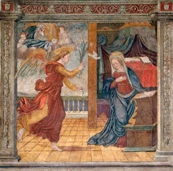 Anonymes Fresko aus dem Ende des 15. Jahrhunderts Camerino, Monastero di Santa Chiara