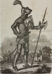 Rüstung aus der Zeit von König Heinrich V. von England, Illustration aus 