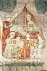 Bicocca degli Arcimboldi: Fresko aus dem 15. Jahrhundert, (Detail)