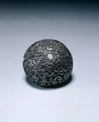 Kolbenkappe von einer Steinschlosspistole, um 1650-60