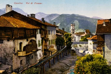 Cavalese, Val di Fiemme, Postkarte, Trentino-Südtirol, 20. Jahrhundert