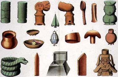 Mittelamerikanische Gebrauchsgegenstände, Tafel 45 aus „The History of the Nations“