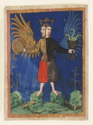 Gekrönter Hermaphrodit (Pergament)