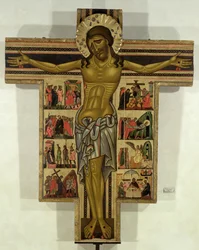 Kreuzigung mit Geschichten der Passion, Schule von Lucca