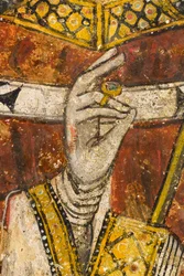 Detail des Triptychons, das San Cataldo darstellt, Krypta der Kathedrale