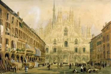 Domplatz und Kathedrale in Mailand. 1811.