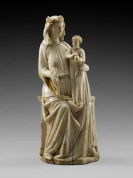 Thronende Madonna mit Kind, um 1350-1375