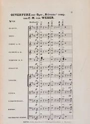 Erste Seite der Ouvertüre zur Oper 