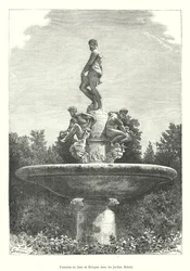 Brunnen von Jean de Bologne in den Boboli-Gärten (Gravur)