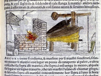 Schmiede - in „Pirotechnia“ von Biringuccio